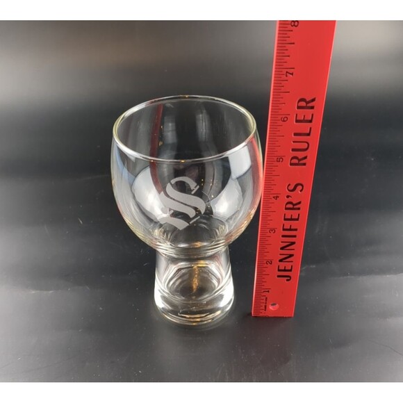 VTG Set 4 Stackable Beer Glasses 14oz MCM Monogram S Retro Barware Glassware‎ - Picture 8 of 10